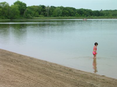 Mia in the water (McHenry, IL)