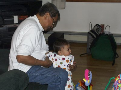Mia with Grand Dad